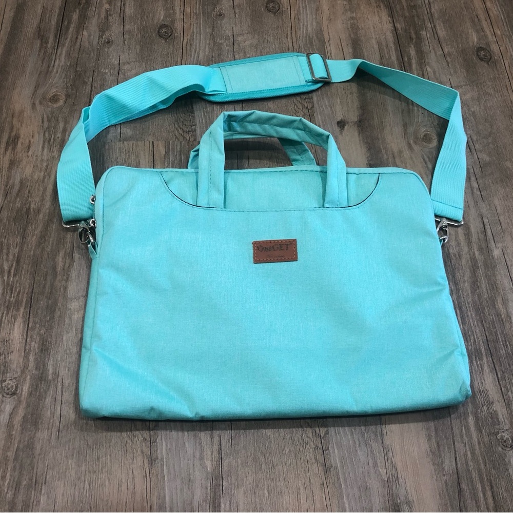OneGET Blue Laptop Shoulder Bag Compatible MacBook Pro 14 15 15.6” Waterproof
